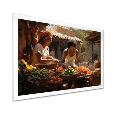 «African Vibrant Market I», reproduction d'art sur toile