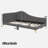 Jivko Upholstered Daybed with Headboard and Armrest-2126597119-2126597116
