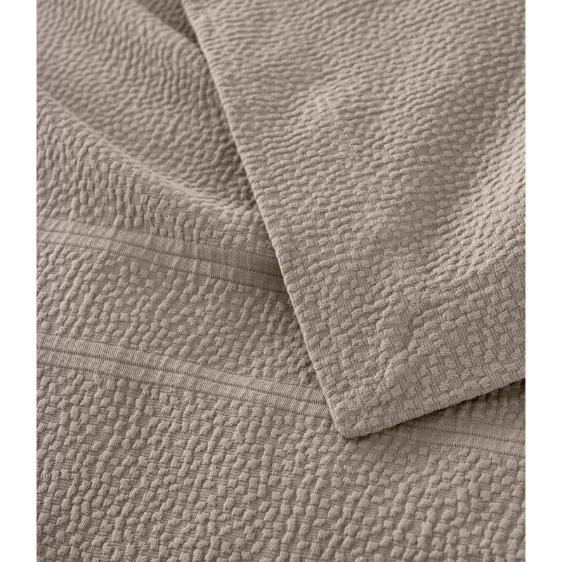 Montauk 100% Cotton Coverlet, Platinum, Full/Queen Coverlet