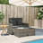 Ebern Designs Patio Sofa With Cushions 2-Seater Poly Rattan&Acacia Wood-666200315-666200313