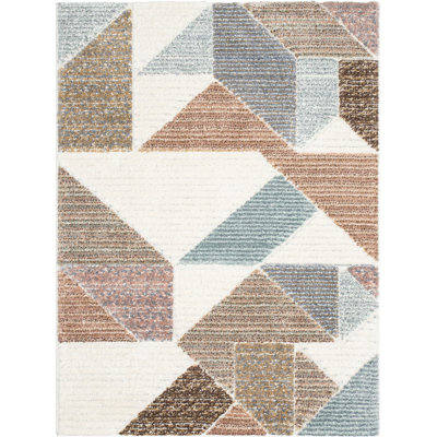 Delia Geometric Ivory Area Rug