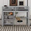 Wooden Loft Bed With Desk,Shelves And Writing Board-1124746254-1124746255