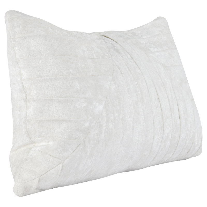 Velvet Rectangular Pillow Cover & Insert, Ivory