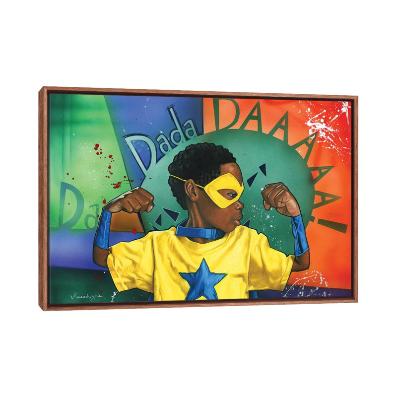 «Da Dada Daaa» par Manasseh Johnson - impression d'art graphique, H 26 po x l 40 po x 1,5 po, Pas de tapis