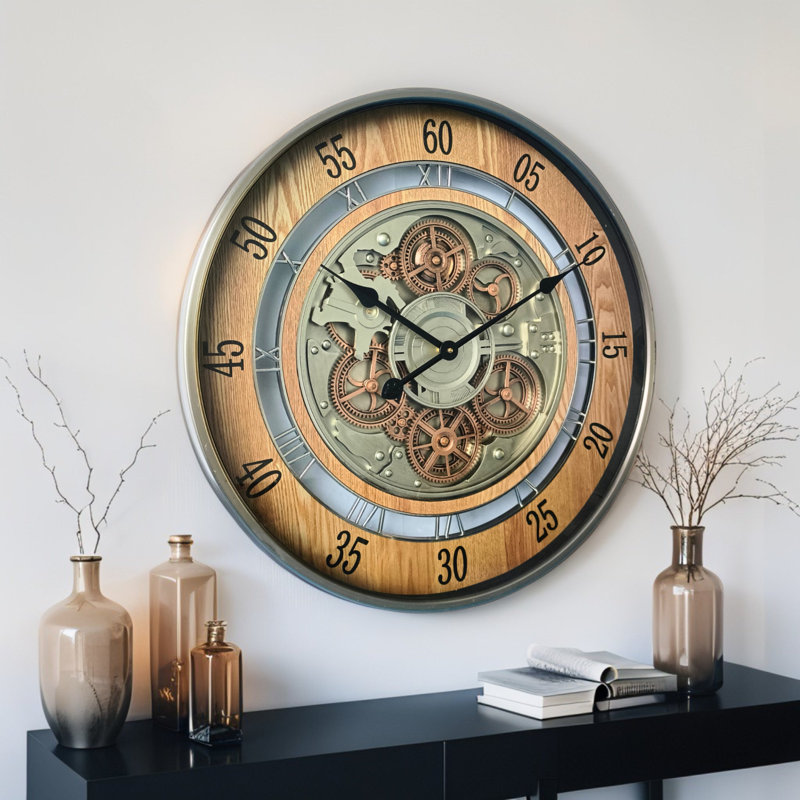 Horloge murale avec engrenages en mouvement The The Gear