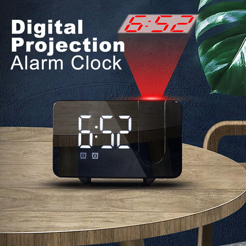 Electric Tabletop Clock in Black