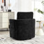 Fauteuil pivotant en chenille avec métal à 360 degrés, confortable et respirant pour une utilisation à long terme, idéal pour le bureau ou la maison, instructions d'assemblage simples et claires, plateau tournant, couleur noire