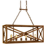 Medallion 6 - Light Kitchen Island Rectangle Pendant