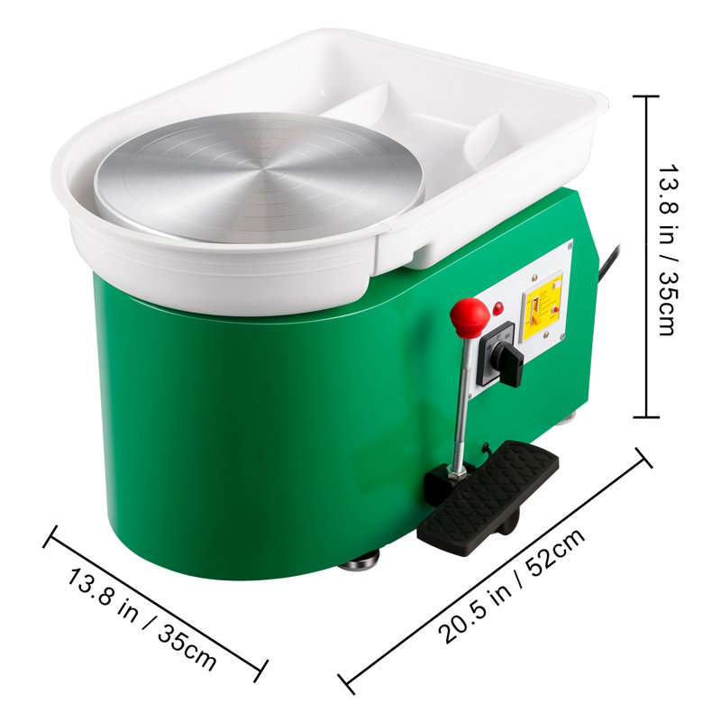 Ensemble de roue de poterie électrique 350W avec vitesse réglable et ensemble d'outils 18 pièces - Machine d'argile professionnelle pour débutants