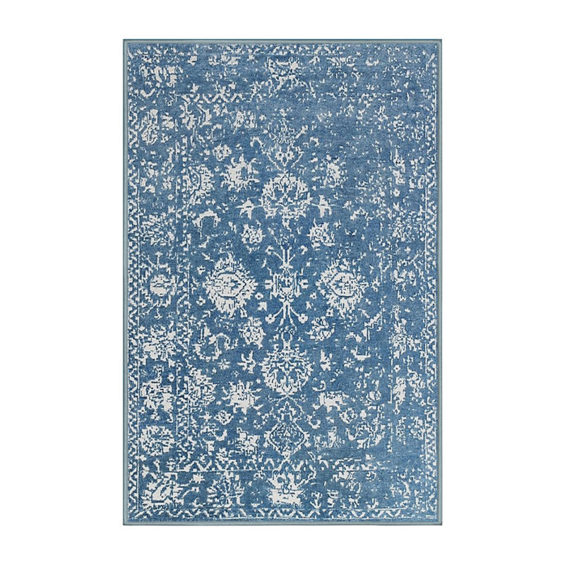 Tapis 100% moderne de style Mid-Century lavable à la machine 100%, Rectangle 7 pi x 9 pi