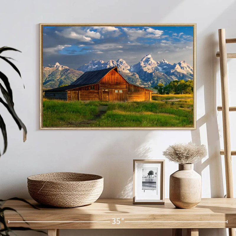 Parc national de Grand Teton, Wyoming, Cadre flottant en bois naturel, 25 po x 17 po