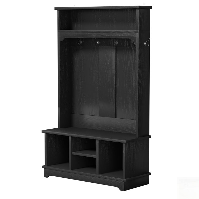 Multifunctional Hall Tree with Shoe Storage, 4 Cubbies, 1-Tier Top Shelf, and Entryway Bench for Modern Homes
