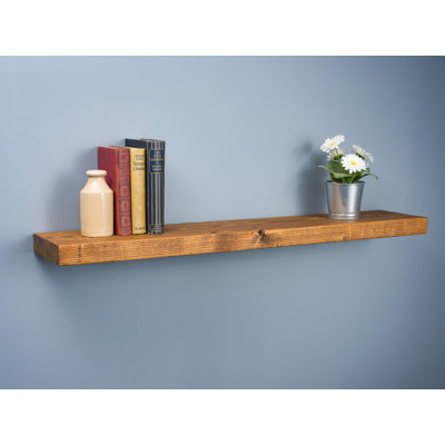 Petra Pine Solid Wood Floating Shelf