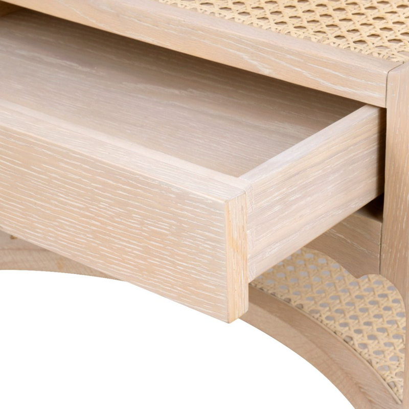 Glass End Table, Brown