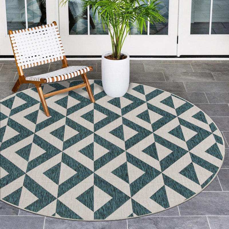 Drucilla Napa Indoor/Outdoor Rug, Round 4'1"