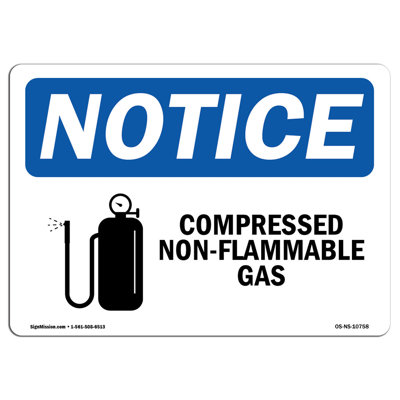 Compressed Non-Flammable Gas Sign