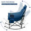  Fauteuil de camping berçant surdimensionné pliable pour l'extérieur avec porte-gobelet, support 300 lb-148851341