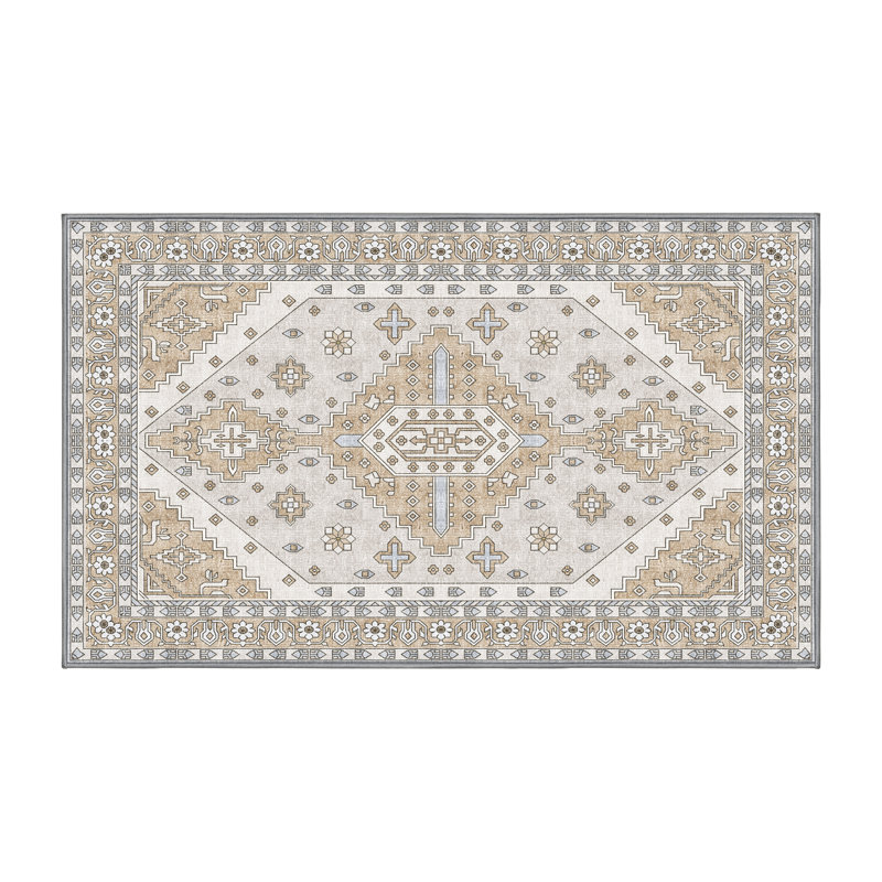 Washable Amara Swordclad Area Rug, Tapis de couloir 2 pi x 4 pi