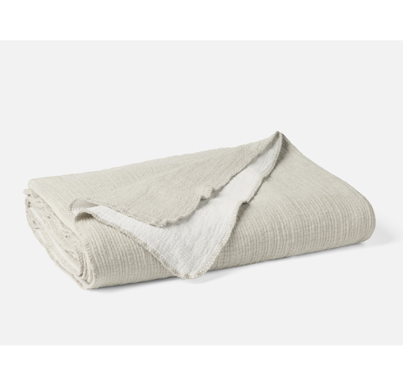 Cozy Cotton Throw Blanket, King, Stone