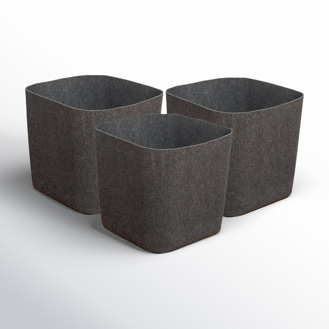 Sculpted Felt Storage Bin (Set of 3) SortJoy 