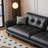 Black Retro Straight Layout Sofa
