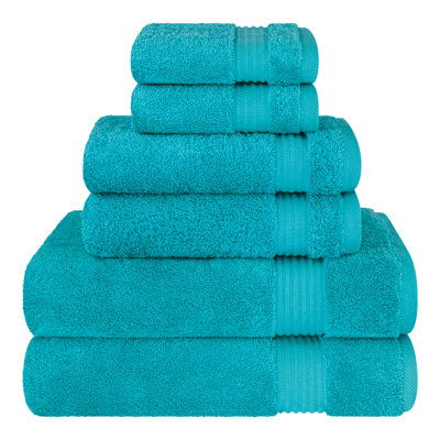 100% Cotton Luxury Turkish  6 Piece Bath Towel Set, Super Soft and Absorbent