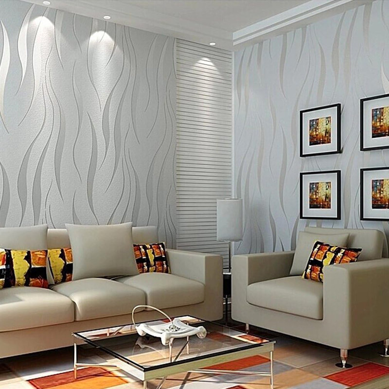 Papier peint moderne non tissé 3D pour la décoration intérieure, revêtement mural respirant écologique pour la chambre à coucher, le salon, la cuisine et les murs de la salle de bain