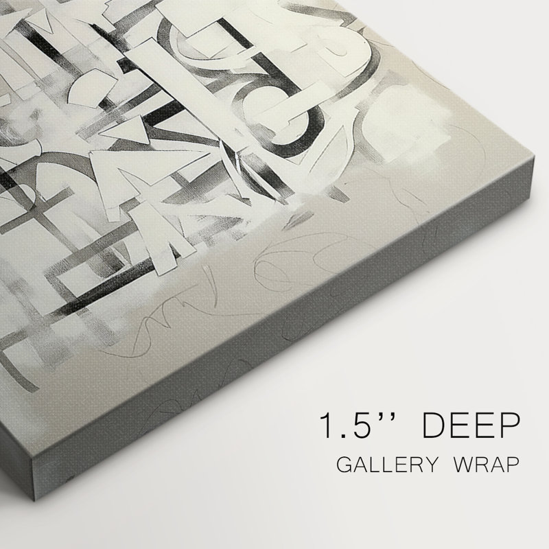 ABSTRACT Series CMV III - Toile tendue avec châssis Premium - Prêt à être accroché, H 48 po x l 32 po