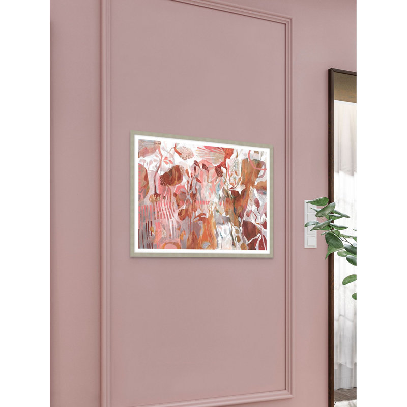 Pink Tracks 1 Print by Bronwyn Barton, 39" H x 50" W