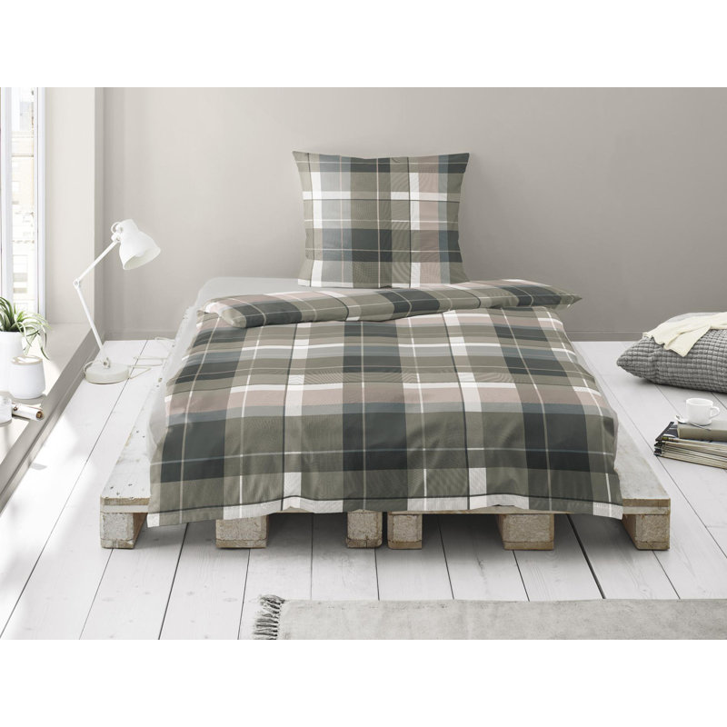 Cotton Modern Contemporary Duvet Cover Set, Pastel, 155 x 220cm Duvet Cover + 1 Pillowcase (80 x 80)