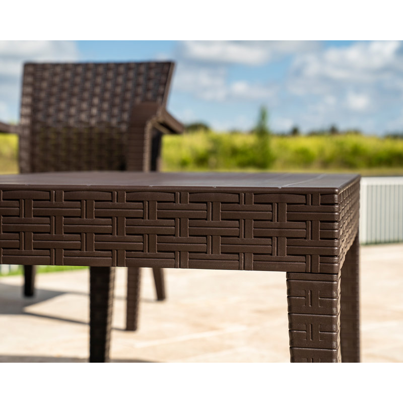 Alaska 5 - Person Patio Conversation Set, Canvas Bay Brown Sunbrella® Canvas