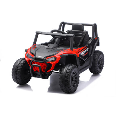 12V Kids Electric UTV Ride-On Car with Remote Control, 2.4G Remote & Manual Driving Toy Car with LED Lights, Music & Slow Start for Boys Girls Ages 3-