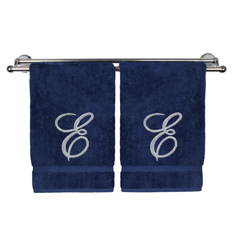 Super Plush Washcloth, Navy/Silver, E