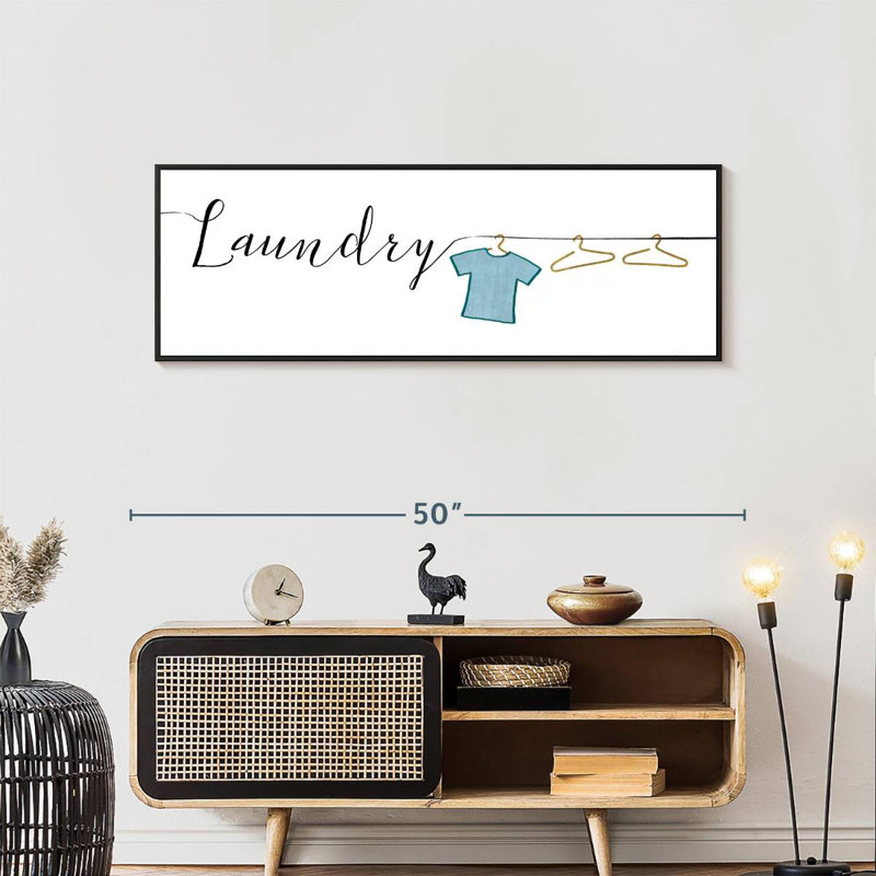Wash And Dry I, 46" X 16", Floating Frame Black
