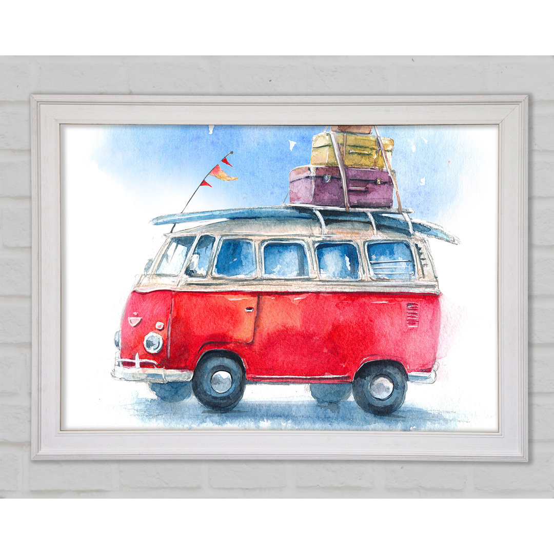 Gerahmtes Leinwandbild Delightful Camper Framed Print