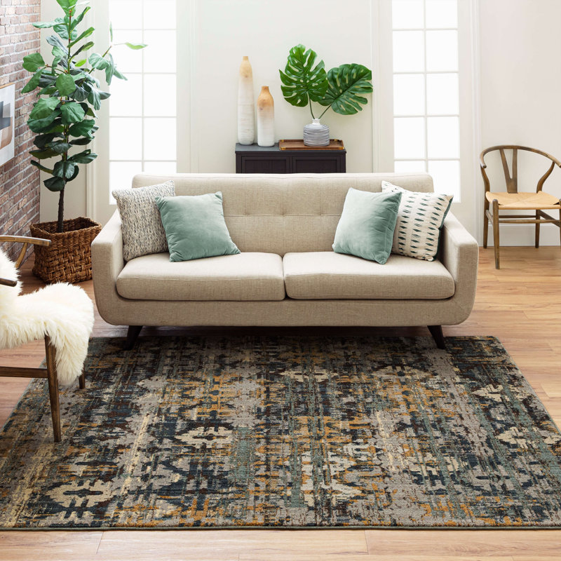 Tapis synthétique gris 5 pi 3 po x 7 pi Scott Living, Rectangle 8 pi x 11 pi