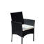 Ensemble de 4 chaises de patio rembourrées beiges pour un coin agréable