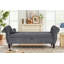 Banc de rangement en velours Larain-1869841122