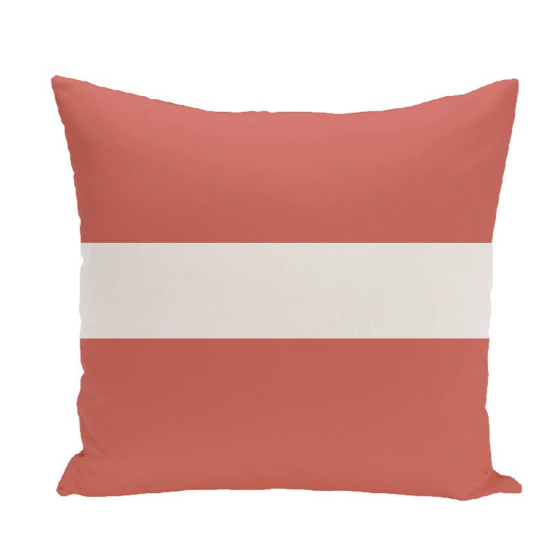 Striped Reversible Throw Pillow, 20" H x 20" W x 1" D, Seed