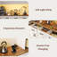 180cm Kitchen Pantry With LED Lights and Charging Station, 4 Drawers,6 Cabinets, Adjustable Shelves