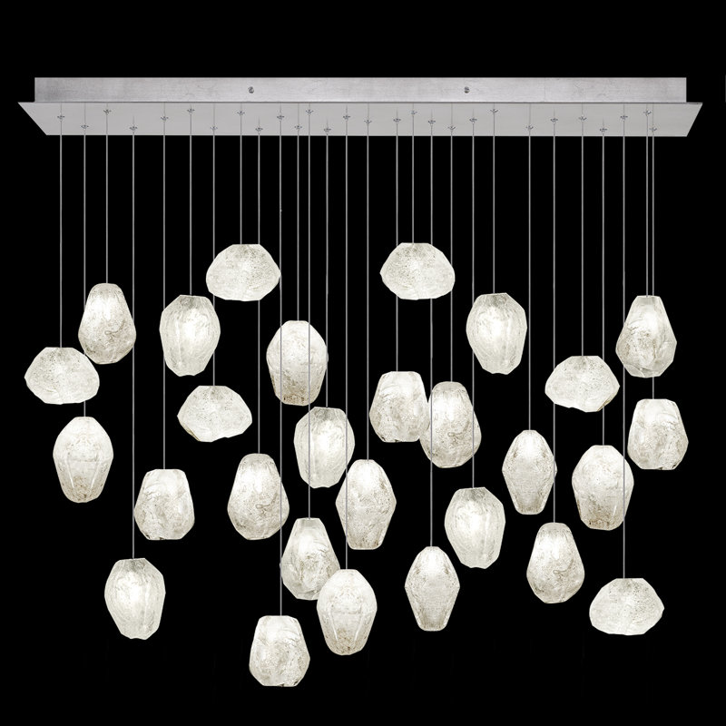 Luminaire suspendu naturel 54 po Natural Inspirations, Argent