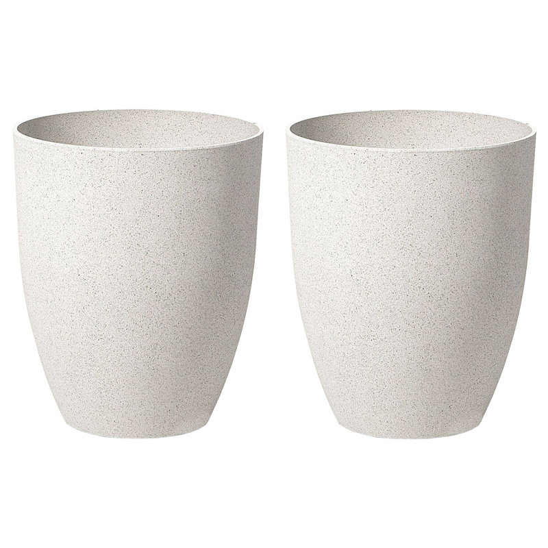 Lett Pot Planter, Off White, 42cm H x 35cm W x 35cm D
