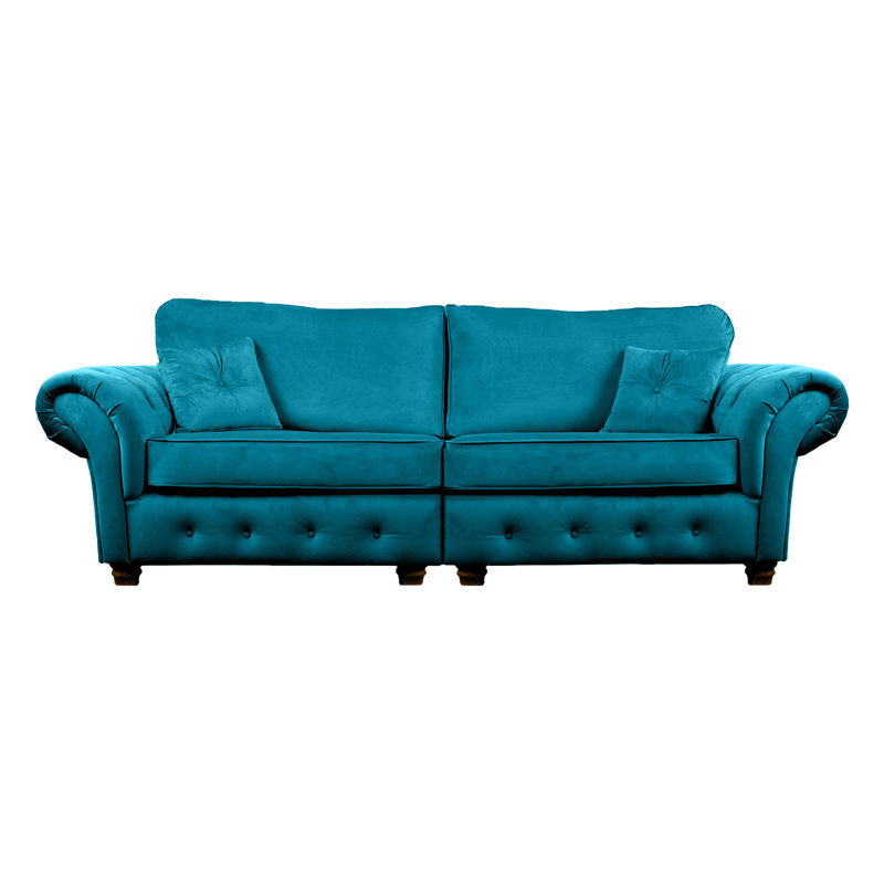 Lila 4 Seater Velvet Sofa, Teal