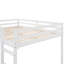 Lit mezzanine avec glissade, conception multifonctionnelle, lit double (blanc)