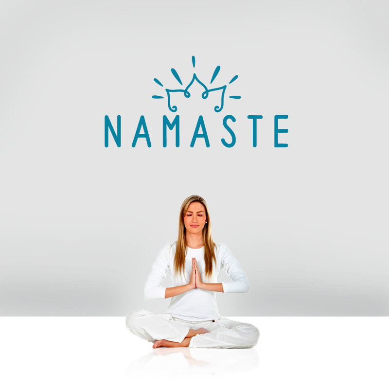 Adhésif décoratif Namaste, Bleu sarcelle