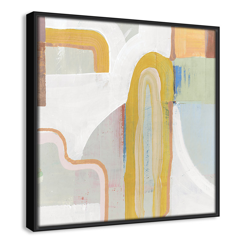 "Copeland Together Again II" par Cartissi - peinture sur toile à cadre flottant, H 13,5 po x l 13,5 po x P 2 po