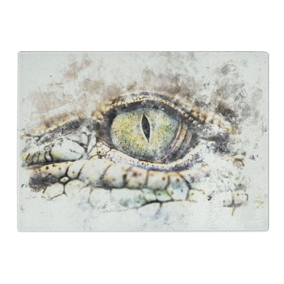 Tempered Glass Crocodile Eye Chopping Board