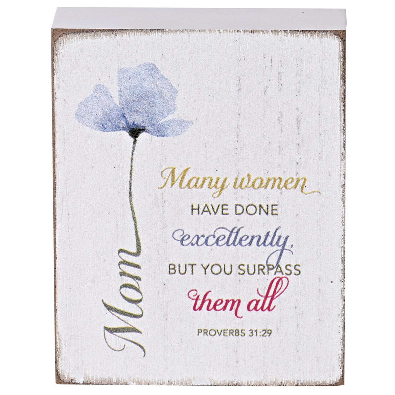 Tabletop Plaque Mom Many Women Have 3X4