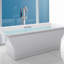 Reve Freestanding Bath with Float Installation and Brilliant Ash Base without Jet Trim
