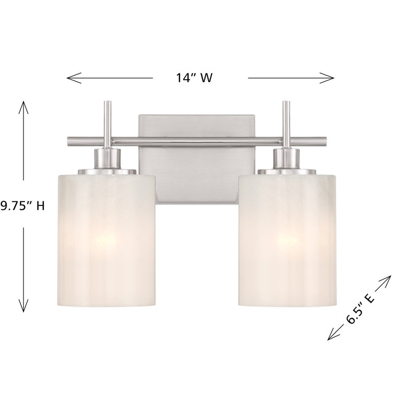 Crew 2-Light Bathroom Vanity Light, Brushed Nickel